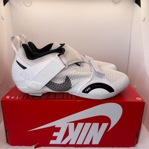NEW Nike SuperRep Cycle White Black Indoor Cycling Shoes Men's 8 CW2191-100